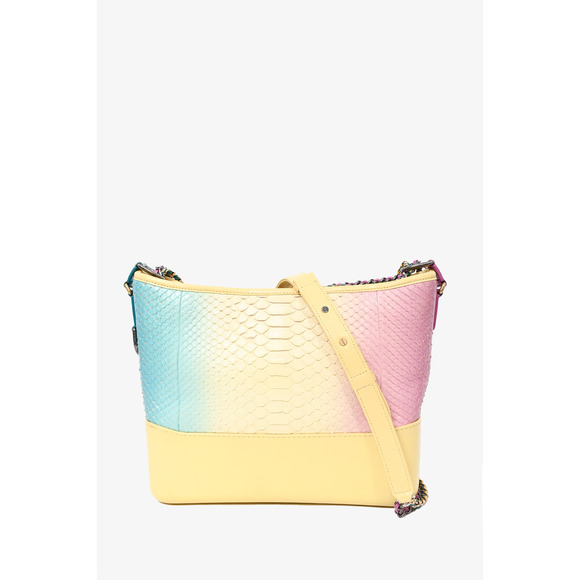 Pre-loved Chanel™ Cruise 2019 Multicolour Rainbow Python Medium Gabrielle Bag - Picture 2 of 3